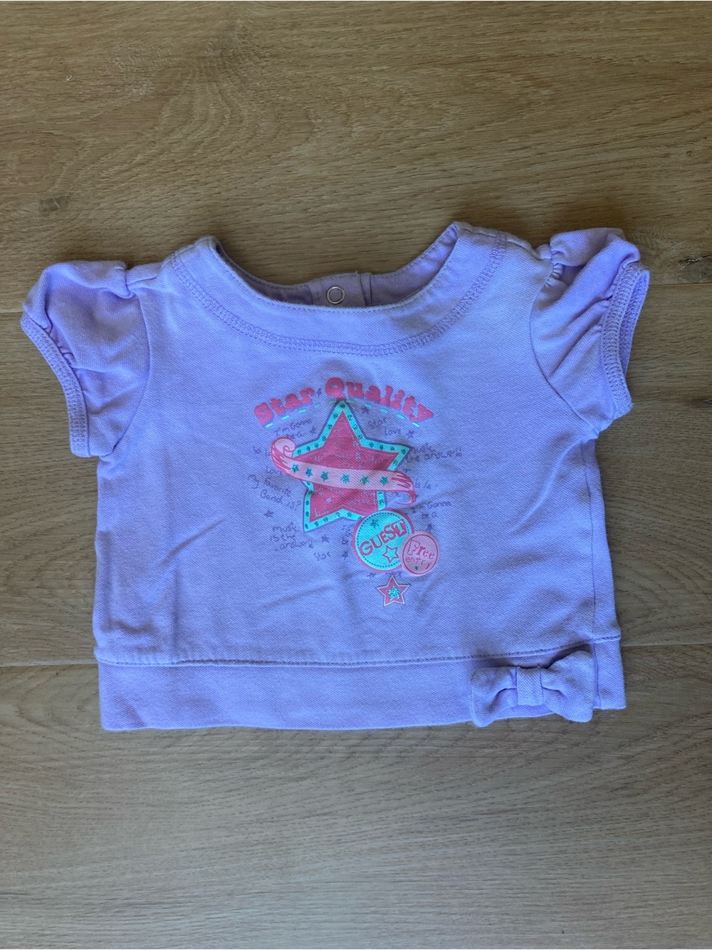 Wonderkids Y2K Lavender Star Graphic Short Sleeve Tee